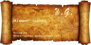 Wimmer Gyoma névjegykártya
